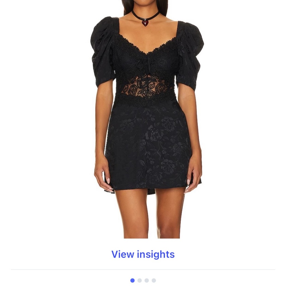 For Love And Lemons Black Lace Mini Dress